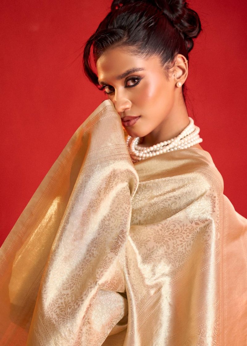 Varakh By Rajtex Kanjeepuram Tissue Weaving Silk Saree
